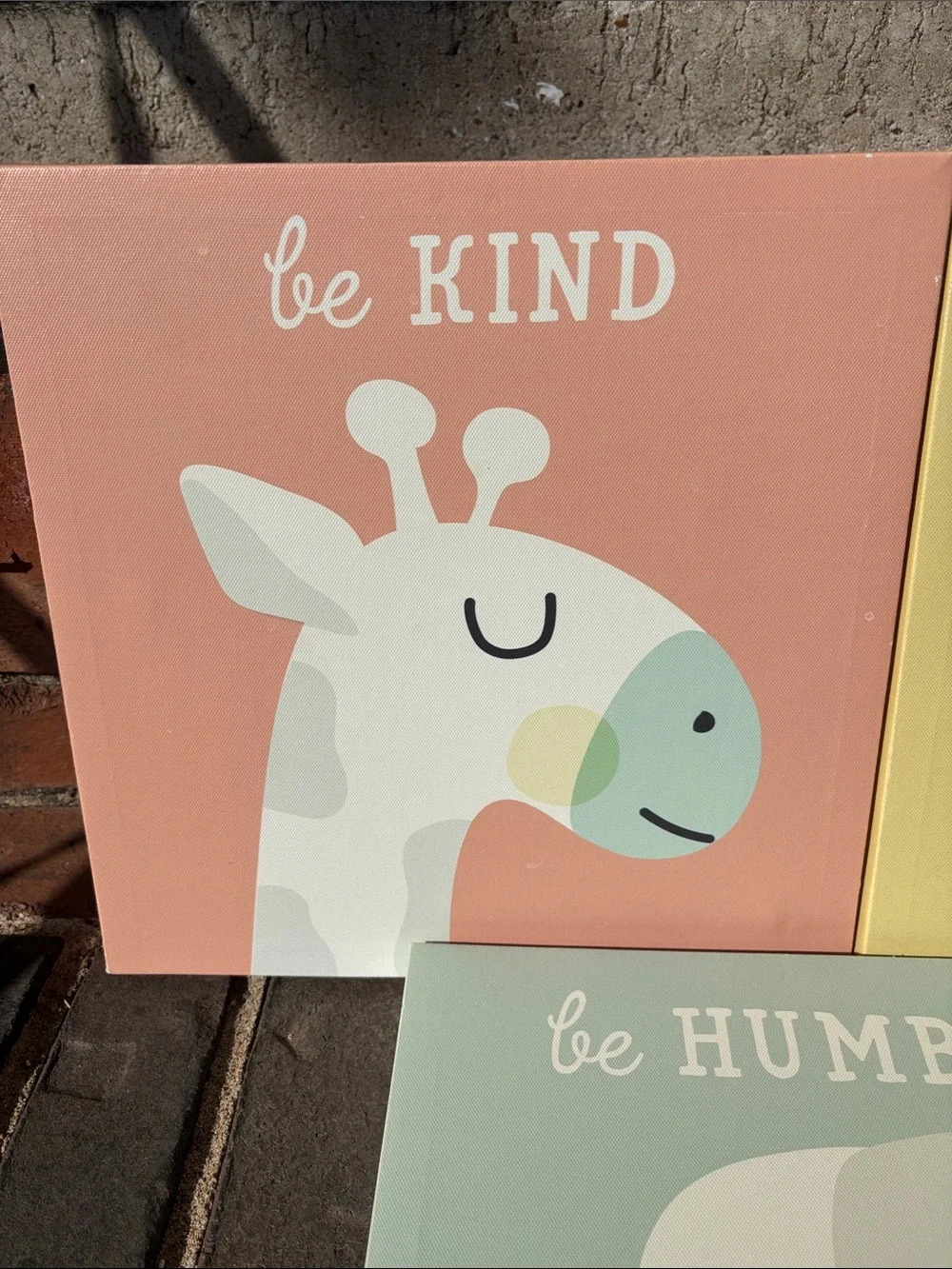 Nursery Wall Art Trio - Be Kind, Be Brave, Be Humble